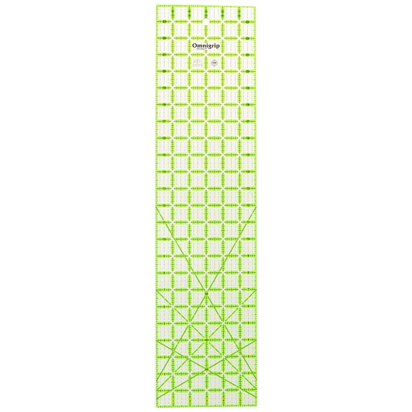 Regla de acolchado Omnigrip, antideslizante, rectangular, 6 x 24 cm, omnigrid