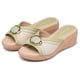 thumbnail image 2 of Sandalia Mujer Anabela Cecilia Marfil/verde 547 Piccadilly, 2 of 3