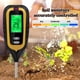 thumbnail image 2 of Medidor de pH y humedad del suelo, luminoso, 4 en 1, electrónico, para plantas de jardín, color amarillo, 2 of 5