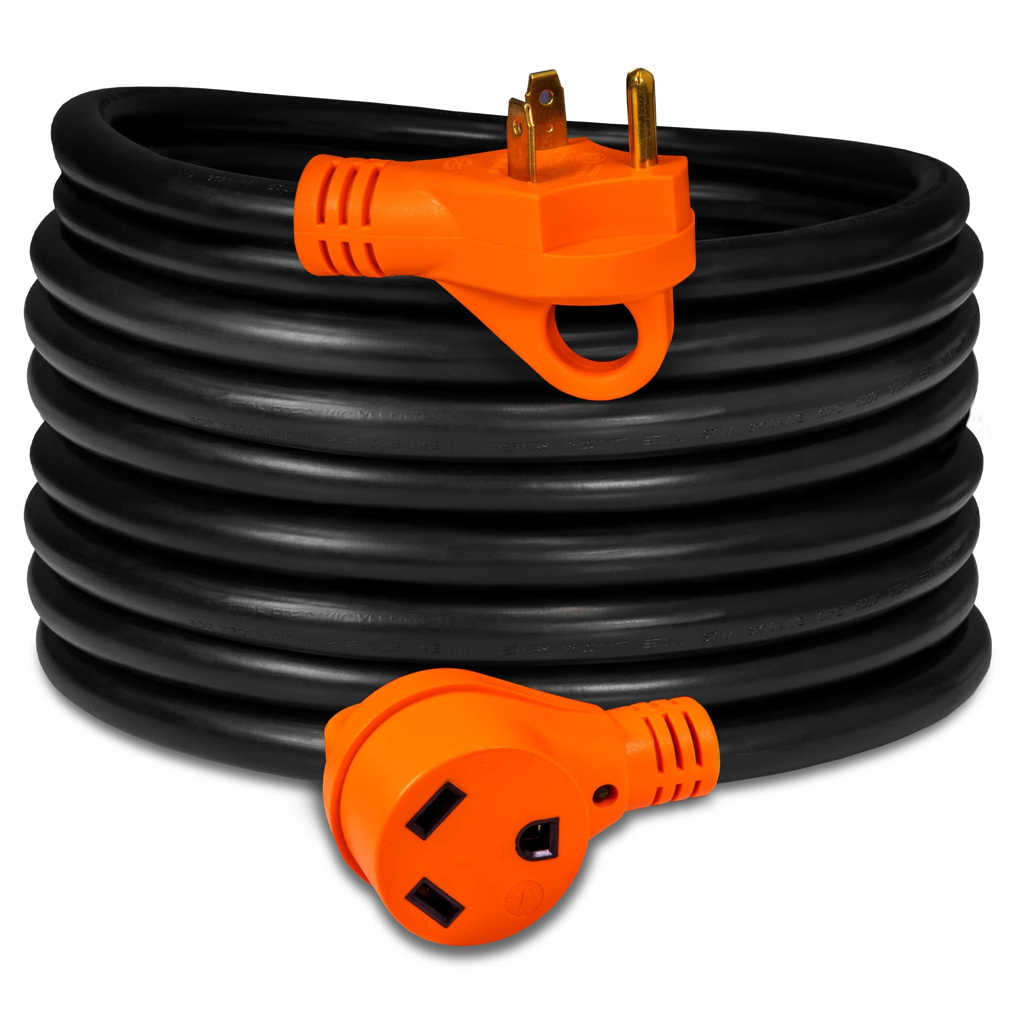 Online Led Store - Cable De Extensión De Energía Power Extension Cord True Mods 7,5 M 30a 125v Rv [nema Tt-30p/r]