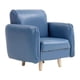 thumbnail image 4 of 1/12 Muebles De Sofá De Cuero Solo Modelo De Casa De Muñecas Dormitorio Artesanía Decoración Azul, 4 of 5