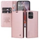 thumbnail image 5 of Funda Billetera de Cuero para Motorola MOTO G75 5G con Tarjetero y Soporte - Tapa Magnética Rosa, 5 of 6