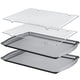 thumbnail image 1 of Juego de bandejas para hornear Gymdin de acero al carbono con rejillas de refrigeración, 2 unidades, 1 of 7