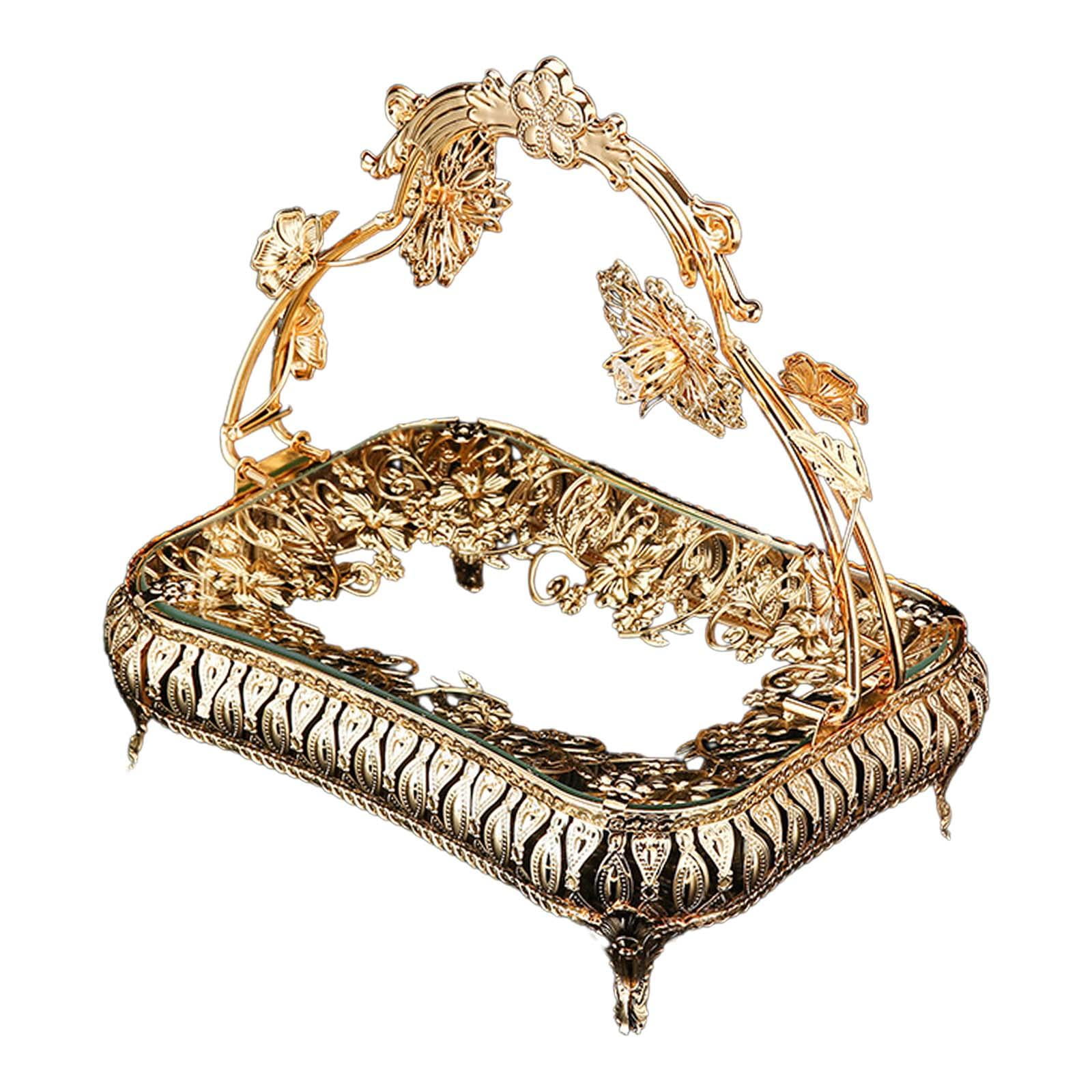 Magideal - Bandeja Para Servir Frutas Con Asa, Bandejas Para Refrigerios, Platos Para Servir, Bandeja Decorativa Para Encimera, Granja, Boda, Decoración De Escri