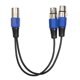 thumbnail image 2 of Conector Macho XLR De 3 Pines A Adaptador De Cable Para DJ Con Micrófono Divisor En Y Y Doble Conector Hembra 2, 2 of 5
