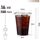 thumbnail image 5 of 100 Vasos Desechable Plástico Con Tapa Y Bombillas 16 Onzas Transparente, 5 of 5