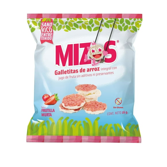 Galleta Arroz Frutilla Murta 16G, 16 g