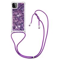 Funda Foxdock Para Samsung Galaxy A22 5G Con Cuerda Ajustable, Brillo Líquido, Protección Antigolpes Y Lente – Ideal Para Regalo