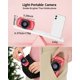 thumbnail image 5 of Cámara digital RAZPLYN 1080P 64MP WiFi para vlogging con zoom 18x, rosa, 5 of 6