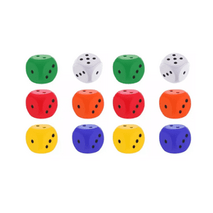 Genérico - Set X12 Dados De Esponja Suave 5Cm