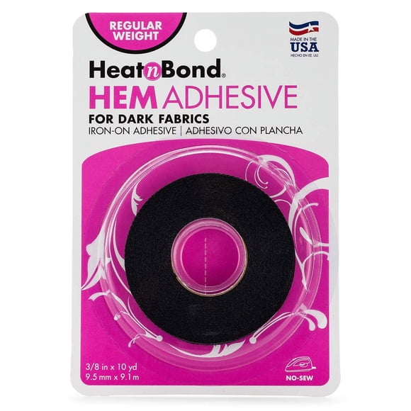Adhesivo para dobladillos HeatnBond negro 9,5 mm x 9,1 m