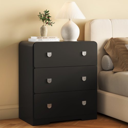 Mesa de cama pintada moderna con manijas en forma de U para el dormitorio y la entrada