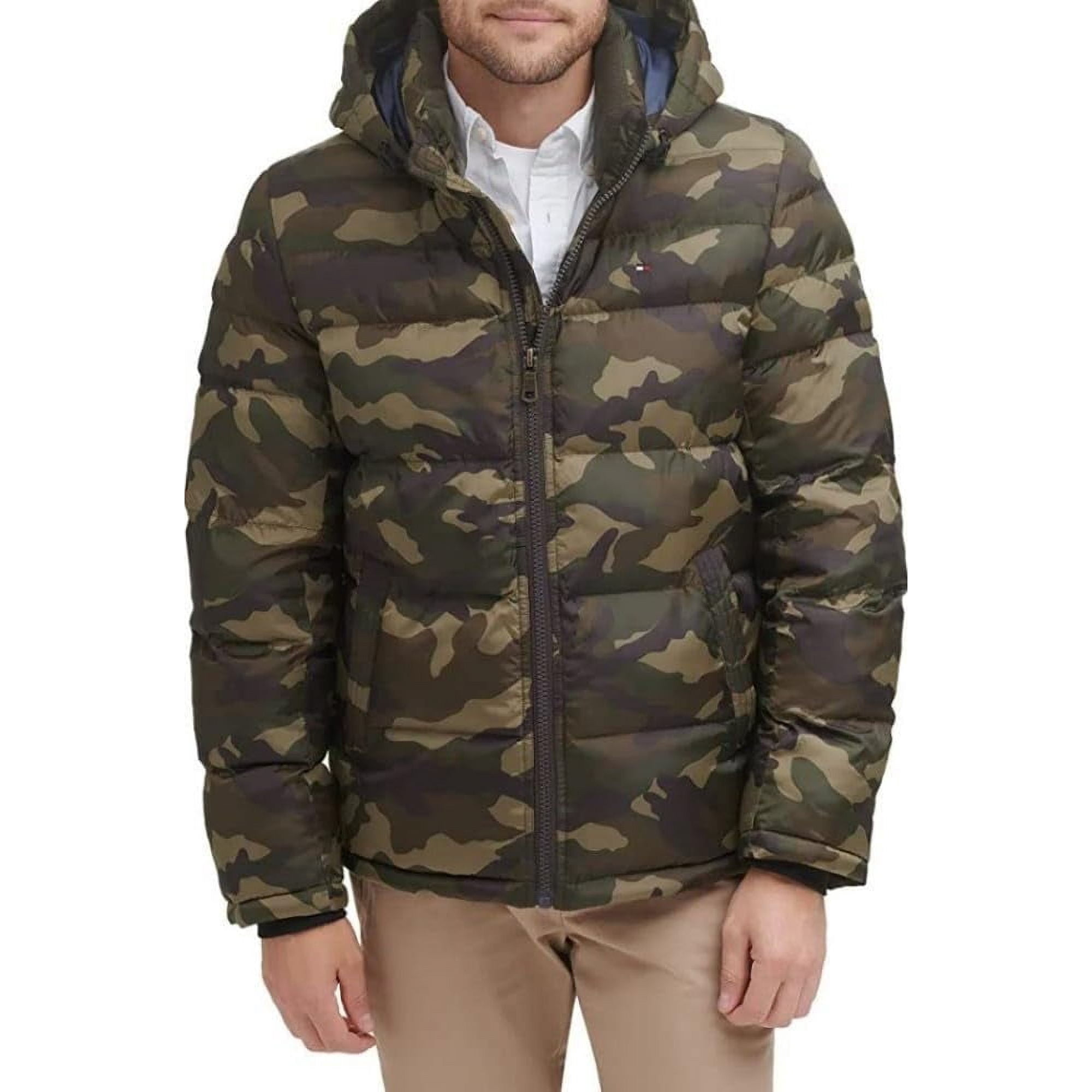 Chaqueta Tommy Hilfiger Para Hombre, Con Capucha, Camuflaje, 4x