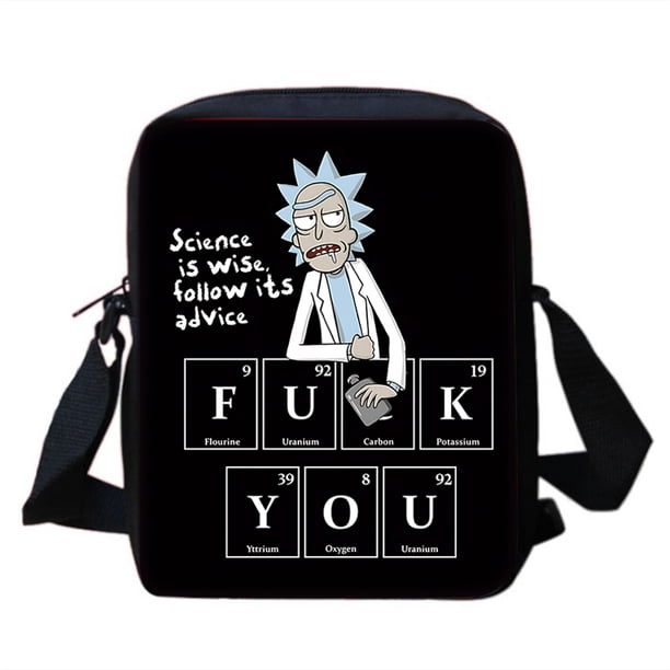 3 pcs set Funny M-mortys Cartoon R-ricks School Bag For Boy Girls with Shoulder Bags Pencil box Cartoon Backpack for Child