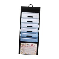 Ioensy - Organizador De Archivos Para Colgar En La Pared, Portátil, Con 6 Bolsillos, Para El Hogar, La Escuela, Viajes De Negocios, Azul