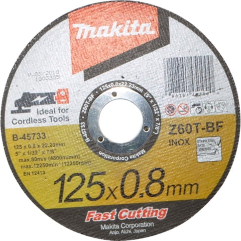 Disco De Corte Makita B-46165 Ultrafino De 5 X 0,8 Cm Para Metal