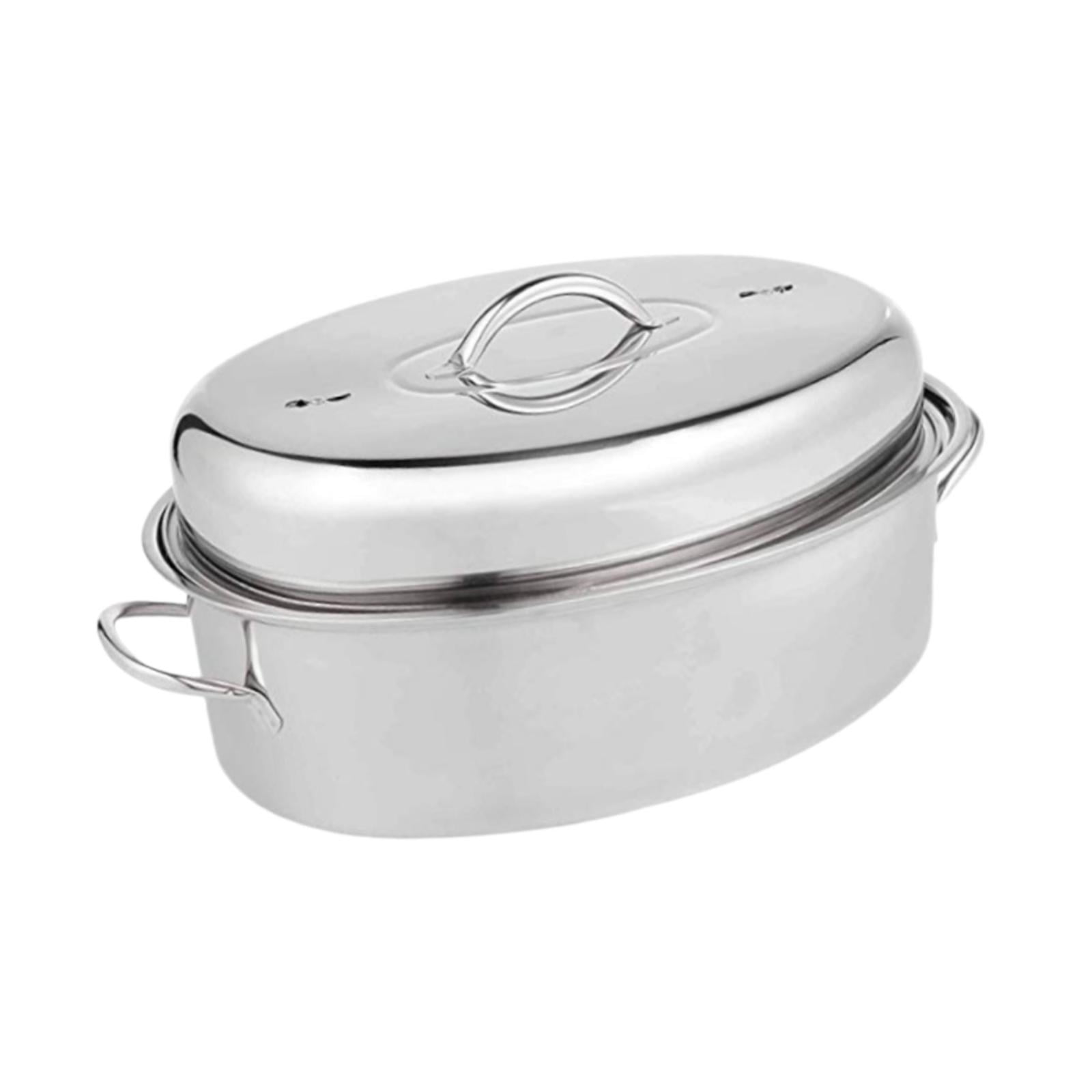 Bothyi - Vaporera Ovalada De 16 Pulgadas Para Pescado, Olla Multiusos Para Pasta, Asador, Patatas, Cereales, Huevos