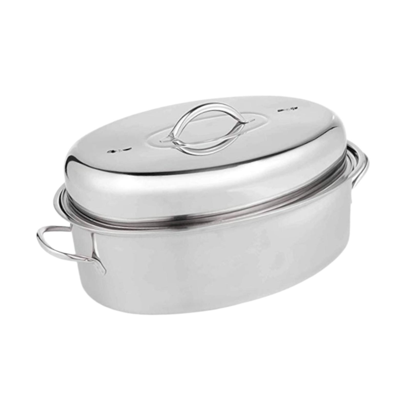 Bothyi - Vaporera Ovalada De 16 Pulgadas Para Pescado, Olla Multiusos Para Pasta, Asador, Patatas, Cereales, Huevos