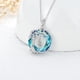 thumbnail image 3 of Collar Árbol de la Vida con Inicial A-Z Azul, 3 of 4
