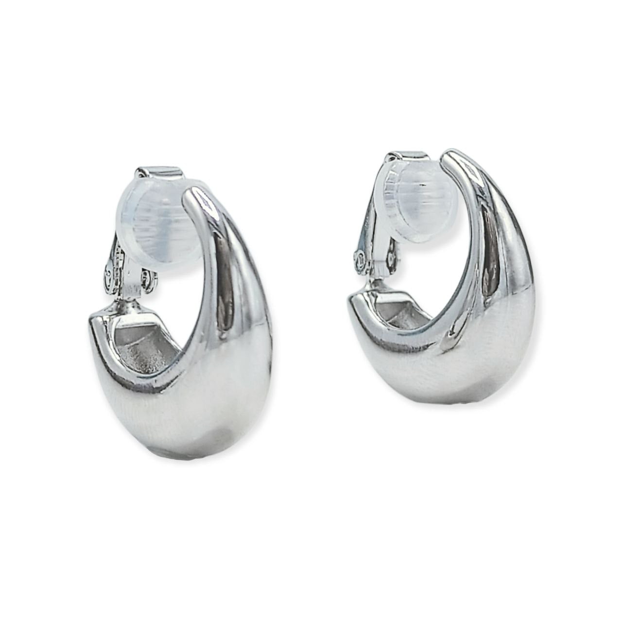 Elbauldejuma - Aros Sin Perforación Argollas Chunky Small Bañadas En Plata