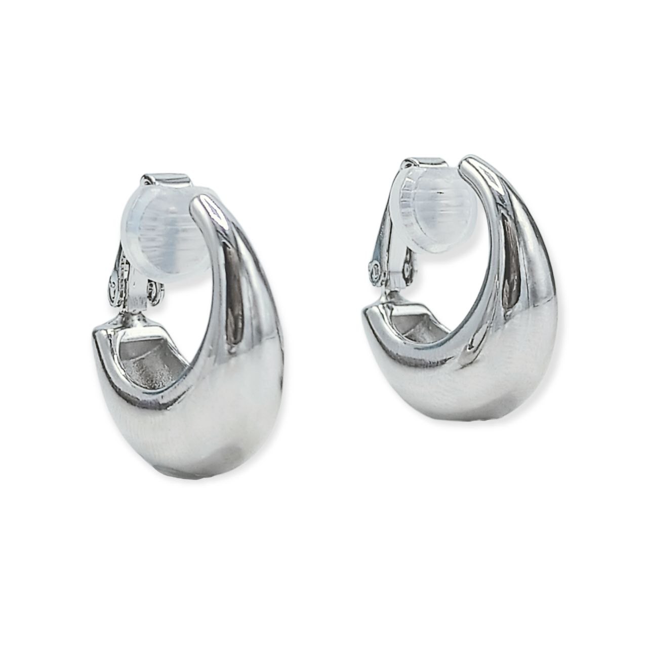 Elbauldejuma - Aros Sin Perforación Argollas Chunky Small Bañadas En Plata