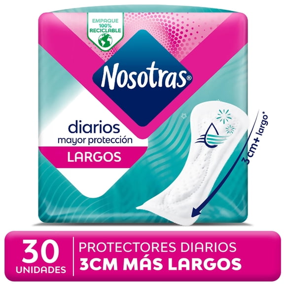Protectores Femeninos Nosotras Diarios Largos, 30 un
