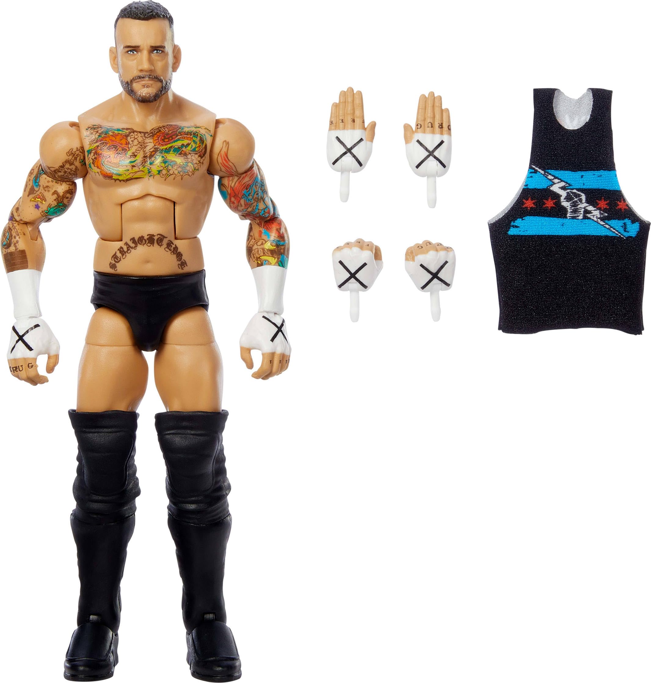 Figura De Acción Mattel Wwe Top Picks Elite Cm Punk 15 Cm Con Acc