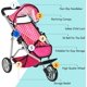 thumbnail image 3 of Cochecito Baby Doll Fash N Kolor con toldo ajustable en mezclilla, 3 of 8