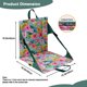 thumbnail image 2 of Cojín plegable impermeable para gradas con estampado floral JLDTOP, 2 of 9
