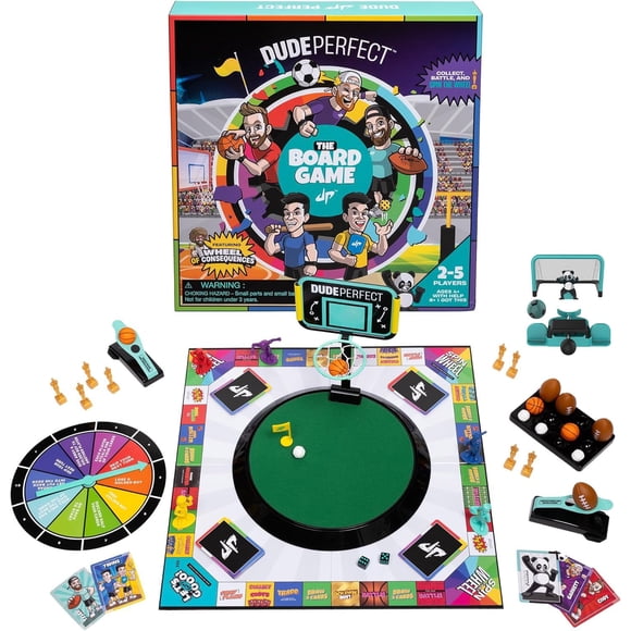 Juego de mesa Dude Perfect con complemento de fútbol para 2 a 5 jugadores o más de 4 años