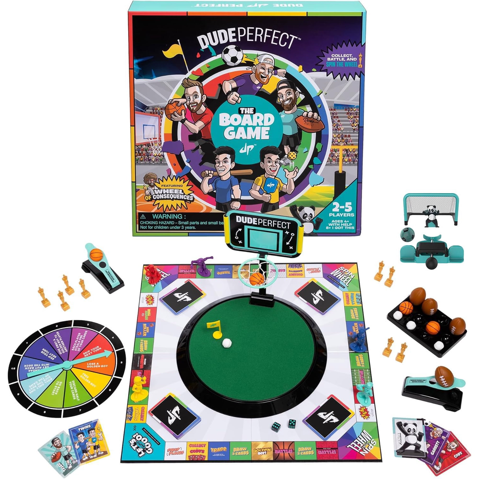Juego De Mesa Dude Perfect Con Complemento De Fútbol Para 2 A 5 Jugadores O Más De 4 Años