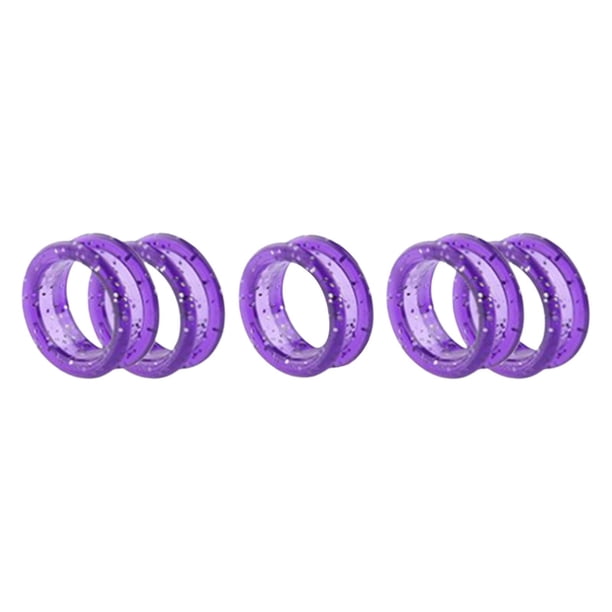 5 uds tijeras de silicona anillos de , anillos protectores, inserciones de empuñaduras suaves para tijeras de mascotas, aseo, corte de cabellero, , púrpura Violeta