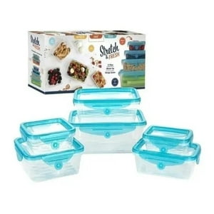 Genérico - Set De Tupper Hermético 12 Piezas Fresh And Stretch Bpa Free