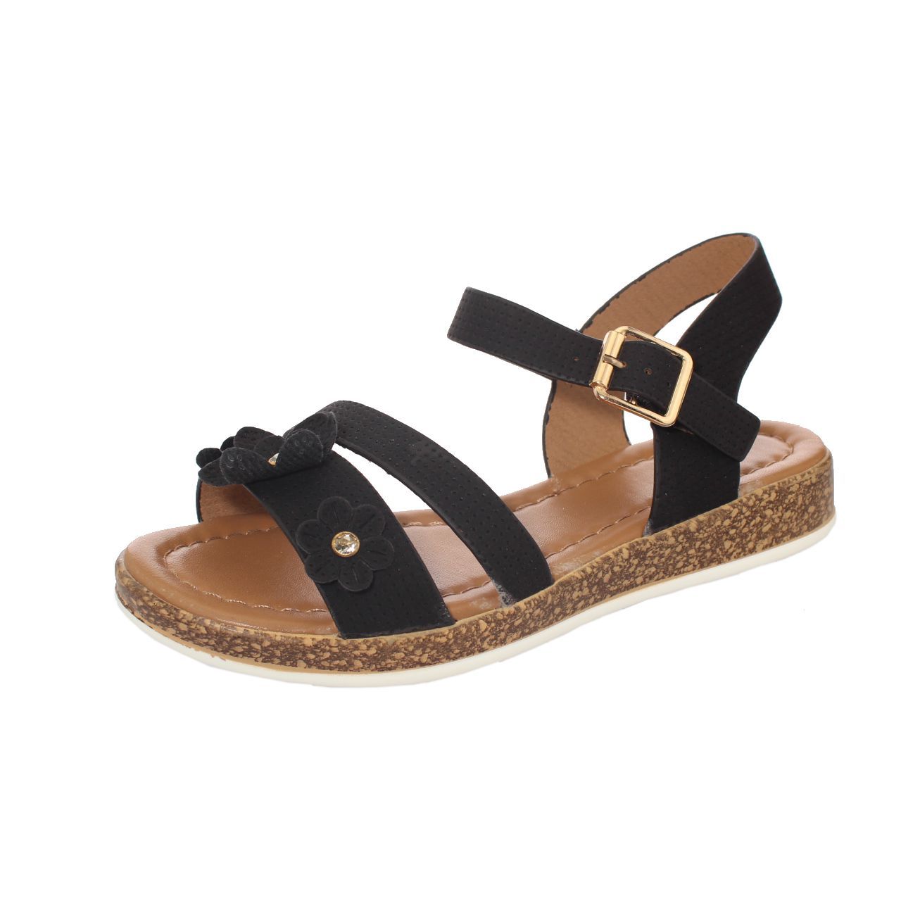 Sandalia Negro Vía Franca