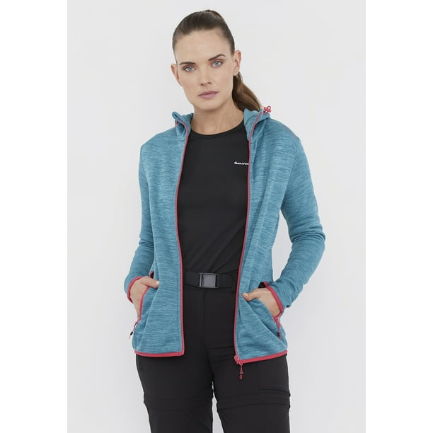 Polerón Outdoor Mujer Waffle Melange Azul Corona
