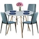 thumbnail image 1 of Juego de comedor redondo 80 cm para 4 personas Capitone Azul, 1 of 2