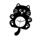 thumbnail image 1 of Reloj De Pared Con Forma De Gato, Bonito Reloj Para Habitación Infantil, Ideal Para Casa De Campo, Hotel, Cafetería, Color Negro., 1 of 5