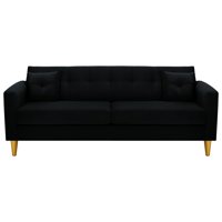 Bodevir - Sofa New Retro 3Cg Felpa 01 Negro