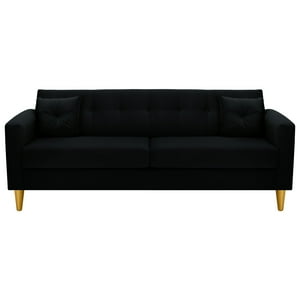 Bodevir - Sofa New Retro 3Cg Felpa 01 Negro