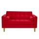 thumbnail image 1 of Sofa Retro 2C Felpa 01 Rojo, 1 of 6