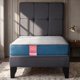 thumbnail image 1 of Cama 1 Plaza Europea América Azul Respaldo Atenas Tela Gris 90x190x60 Cm Resorte Bonell, 1 of 8