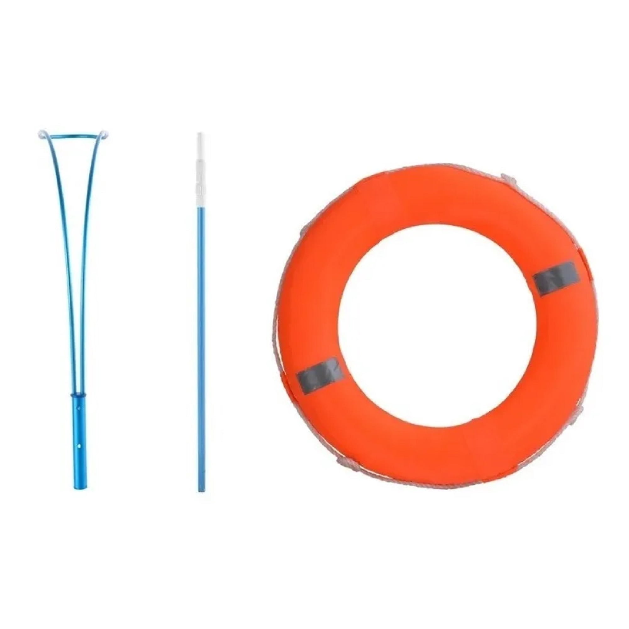 Genérica - Kit Rescate Piscina Gancho + Pertiga 4.8mts + Salvavidas