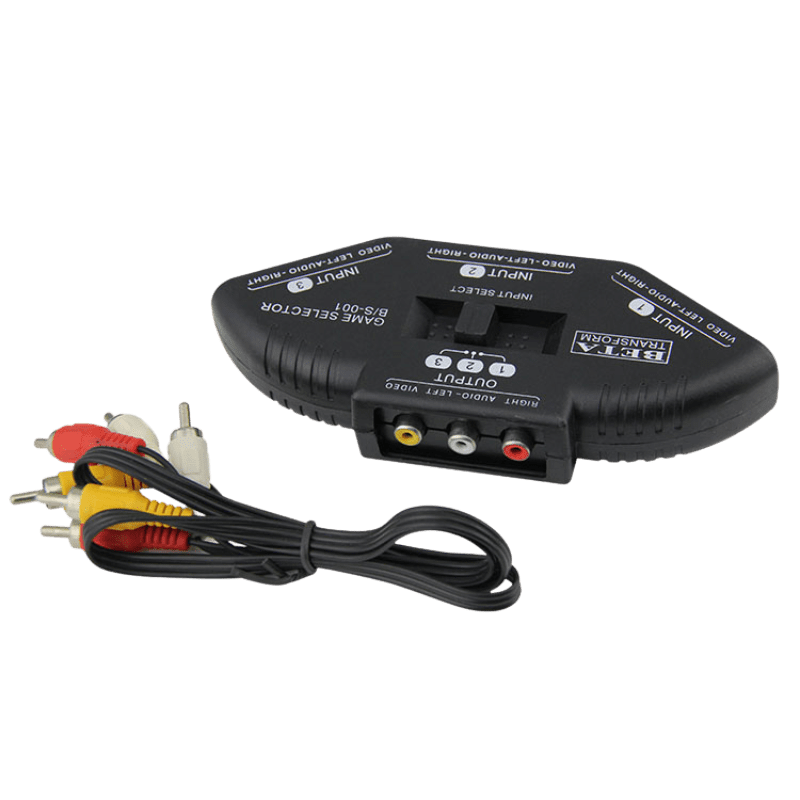 Genérica - Switch Selector Rca Audio Y Video 3 En 1