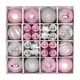 thumbnail image 3 of Juego de 44 Uds de Adornos de Bolas de Navidad, Decoraciones Colgantes para árbol de Navidad, Gotas Colgantes Ligeras para Decoración de Navidad, Sumi Plata Rosa, 3 of 5