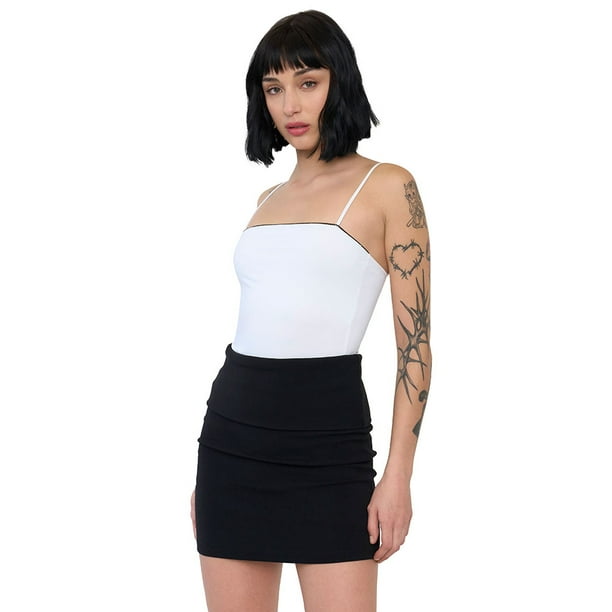Falda Mujer Elasticada Negro Corona