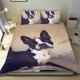 thumbnail image 1 of Boston Terrier Conjunto de sábanas temático, trío de piezas, cómodo y amigable con la piel, diseño único, regalo de decoración para el hogar para familiares, amigos y fans,173cm *218cm, 1 of 6