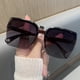 thumbnail image 1 of Gradient Cat Eye Sunglasses for Women and Men - Oversized Semi Rimless Glasses with Hollow Out Earpiece and UV400 Protection, 1 of 5