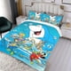 thumbnail image 3 of Mandíbula Conjunto de sábanas temático, trío de piezas, cómodo y amigable con la piel, diseño único, regalo de decoración para el hogar para familiares, amigos y fans, 90 cm * 190 cm, 3 of 6
