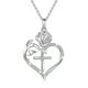 thumbnail image 1 of Collar S925 Sterling Silver Cross Rose Heart Plateado, 1 of 3