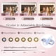 thumbnail image 3 of Makeup Vanity with 15 Hollywood Bulbs, 3Color Lighting Modes Adjustable Brightness, Dressing Table with Visual Glass Top and 11 Pink Finish Drawers, Vanity Desk Set with Cushioned Stool, Pink, 3 of 3